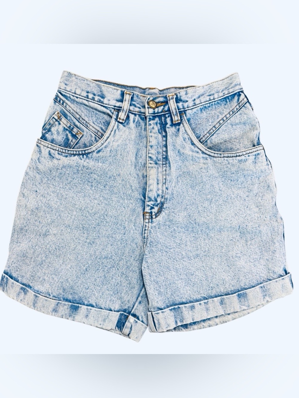 RARE FIND - 90’s BILL BLASS Light Blue High-Waist Denim Shorts
